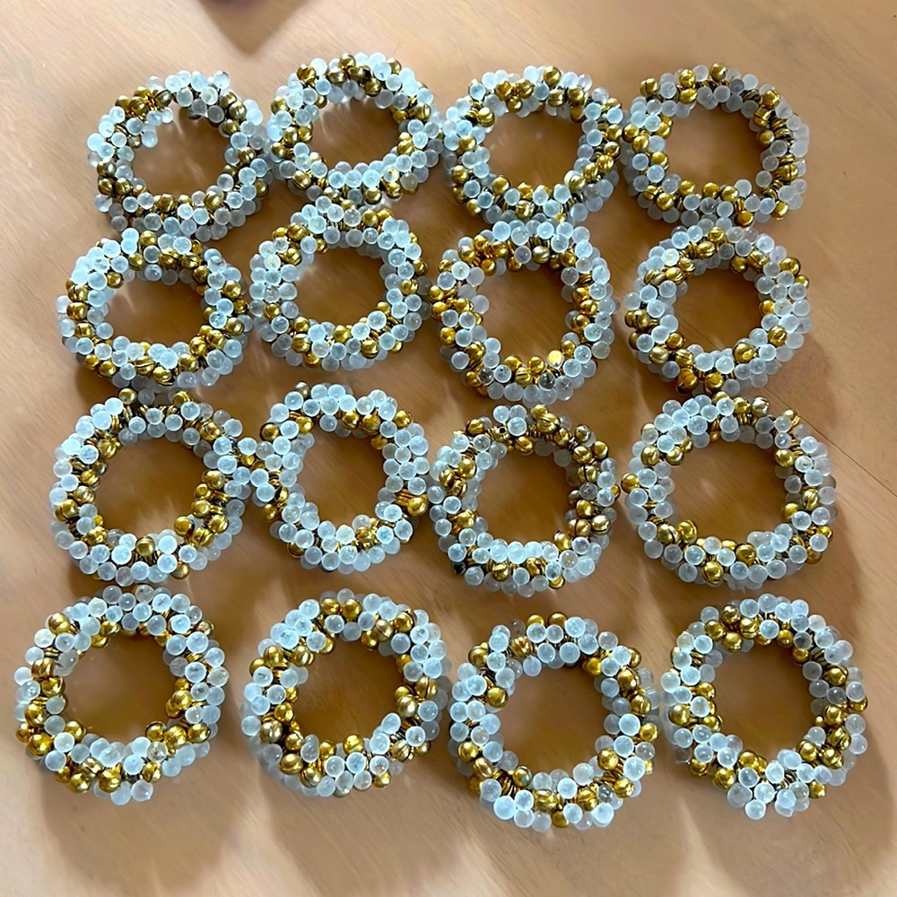 Napkin rings two sets of 8. 16 total